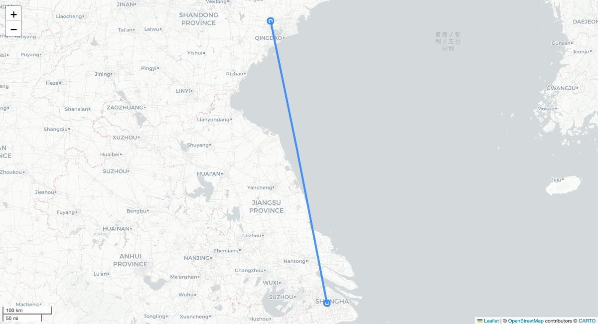 SC4660 SHA-TAO 항로 지도